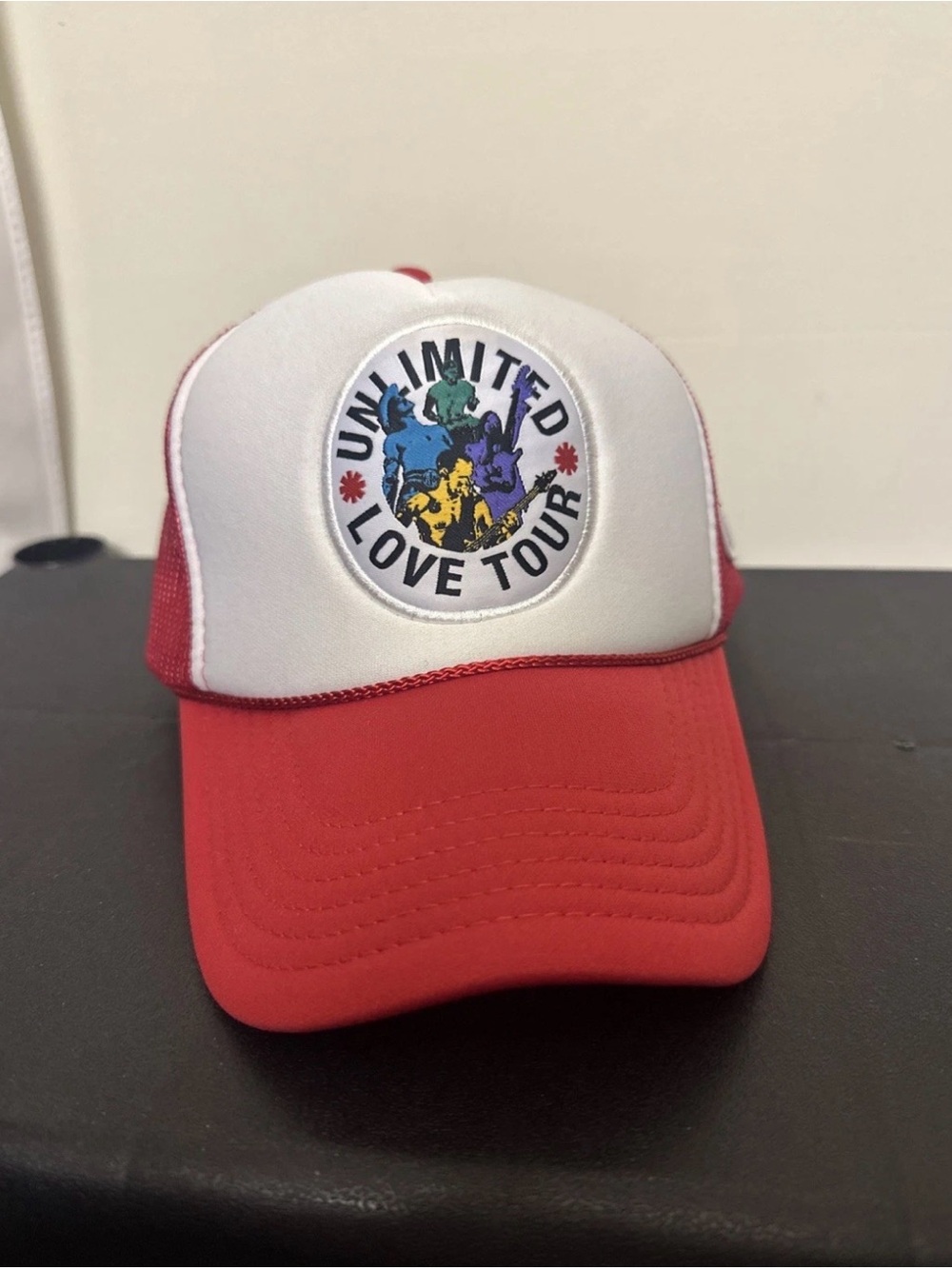 Red Hot Chili Peppers Unlimited Love Tour Red & White SnapBack Trucker Hat